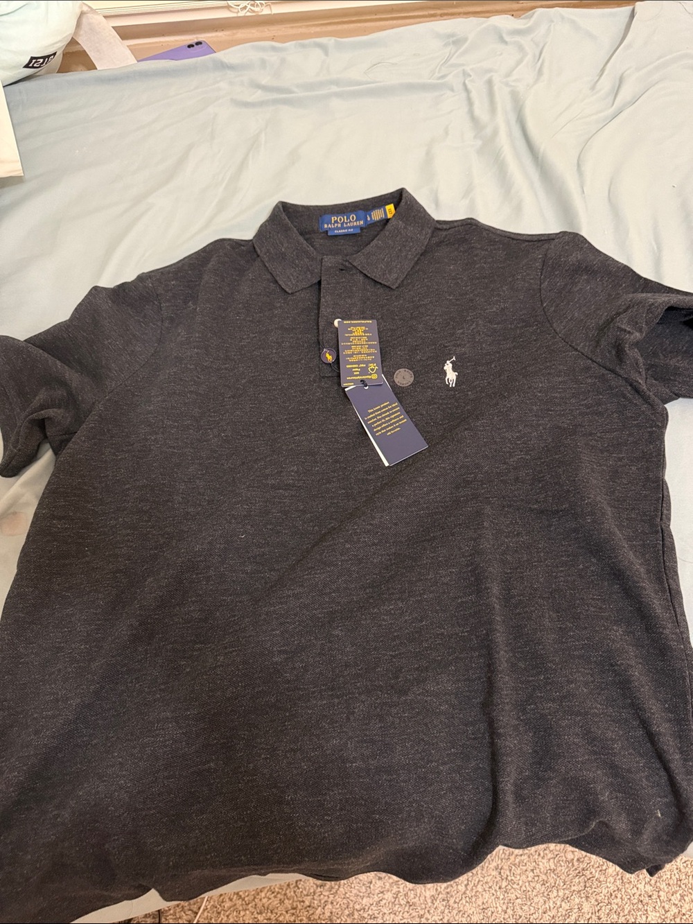 Polo by Ralph Lauren Dark Charcoal Heather Short Sleeve Polo